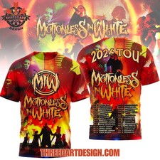 Camiseta Motionless In White 2026 Estilo Metal Fan AOP