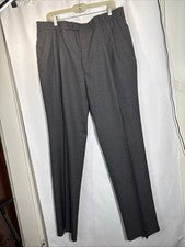 "Pantalones de vestir Jos A Bank 100 % lana para hombre 38/36,5"" dobladillo crudo carbón ajuste viajero nuevos con etiq