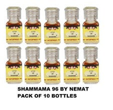 Paquete de 10 fragancias de aceite de perfume Nemat 96 Shammama Attar de 2,5 ml cada una