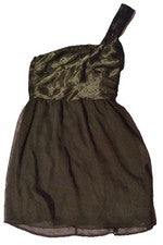 Nuevo Vestido Para Mujer Negro Jonathan One Sholder Talla 7 Invitada Boda Clásico Y2K