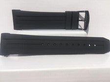 Correa de reloj Citizen para modelo AW1354. Correa de goma negra ajustada en forma original