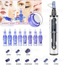 Pluma de agua para la piel 12/24/36 pines nano cuidado facial eliminación de arrugas máquina de rejuvenecimiento