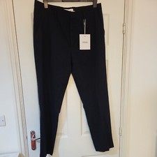 Pantalones informales de moda mínima para hombre azul marino PVP £99,95
