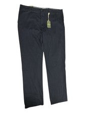 Pantalones Mutual Weave Hombre 46x30 Azul Marino The Officer Chino Informal Relajado Recto