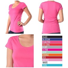 Camiseta para mujer cuello redondo redondo redondo estilo TR001
