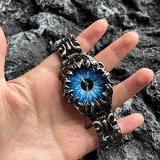 Reloj Hombre Garra Gótica Medieval Cuarzo Acero Inoxidable Luminoso Impermeable NUEVO