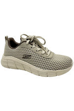 Zapatillas Skechers Bobs B Flex Tejidas Con Cordones Estilo Rápido Natural