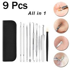 Kit de cuidado facial de acero inoxidable con extracto removedor de manchas de espinillas de acné