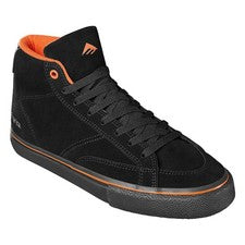 Zapatillas altas Emerica x Biltwell Omen Biker negras naranjas