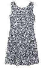 Vestido Tom Tailor línea A azul oscuro-blanco estampado floral talla 34