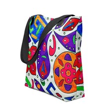 Bolso de Mano Abstracto 3 Gráfico - Elegante Bolso de Hombro Ligero Multiusos 15”x15”