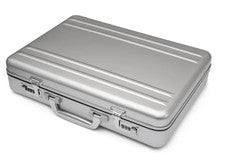 Maletín de reloj de aluminio Invicta de 18 ranuras IPM547X-SIL con cerradura estuche de almacenamiento de lujo