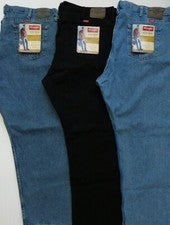Pantalones de mezclilla Wrangler 5 estrellas calce relajado para hombre - talla regular grande alta