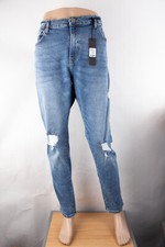 Pantalones de mezclilla ajustados de moda Nova bordados rosas hasta la rodilla rasgada 40 (39 X 31) para hombre