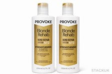 Champú y acondicionador fortalecedor Provoke Blonde Rehab Bond Repair 200 ml cada uno