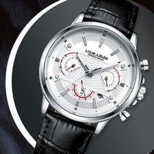 Men Luxury Wristwatch Leather Waterproof Date Quartz Fashion Casual Wrist Watch
