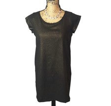 Mini Vestido Bobi XS Para Mujer Metálico Dorado Negro Brillante Elastizado Elegante SS Cerradura