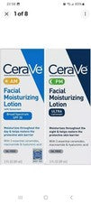 Paquete de 2 lociones hidratantes faciales CeraVe AM/PM cuidado de la piel ultraligeras 3 oz
