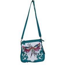NUEVO CON ETIQUETAS Vaquera Moda Turquesa Boho Joyas Crowe Cuerpo Imitación Cuero Cartera Bolso