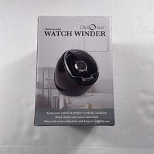Enrollador de Reloj Diplomat Color Negro Único Automático con 4 MODOS y Adaptador de CA NUEVO