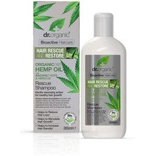 Champú de rescate de aceite de cáñamo orgánico Dr Organic Dr Bioactive Haircare 265 ml