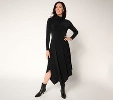 Vestido pequeño para mujer Me by Jennie Garth PS City tejido asimétrico negro A703731
