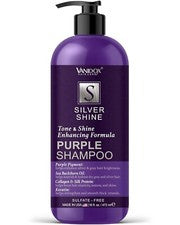 Champú morado para cabellos grises y plateados para mujer
