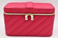 YSL Belleza Regalo Rojo Acolchado Maquillaje Tocador Estuche Bolso Espejo Yves Saint Laurent Nuevo