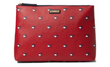 Nuevo Bolso sin asas de cosméticos Tommy Hilfiger rojo primario estilo callejero para mujer