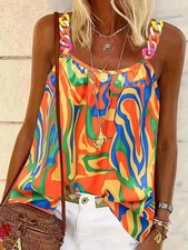 Diseño de moda para mujer, multicolor, poliéster, fresco para la playa, fiesta
