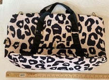 Mujer Moda Estampado Grande Ligero Bolso de Lona Baile Gimnasio Hombro Equipaje de Mano