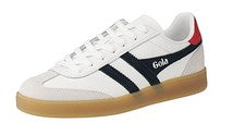 Gola Viper Leather - Zapatillas Hombre - Blanco-Azul Marino-Rojo-Goma