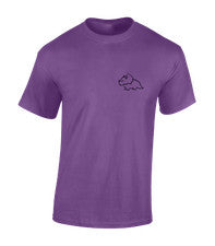 CAMISETA TRICERATOPS PECHO IZQUIERDO HOMBRE DIVERTIDA LINDA MODA DINOSAURIO INFORMAL TOP