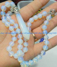Collar colgante de ópalo ópalo Reiki curación chakra piedra preciosa hexagonal 18"