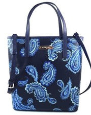 Nuevo Bolso de Mano Michael Kors Para Mujer Cuero Cachemira Emry Mediano NS Almirante