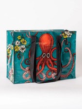 Bolso de hombro azul Q pulpo bolso de compras 15 pulgadas x 11 pulgadas con cremallera nuevo con etiquetas