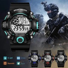 Reloj Hombre Militar Ejército Deportes Digital LED Antigolpes Reloj Alarma Cronómetro