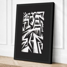 Impresión en lienzo geométrica de caos angular arte de pared decoración del hogar listo para colgar