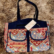 Cartera de mano Canyon Sky para mujer Southwest Inspiration bolsillos lona tribal