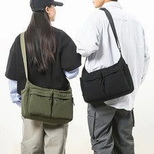 Bolsos Mensajeros Informales Multibolsillos para Mujeres Moda Nylon Bolso de Hombro Damas L