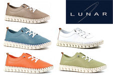 ZAPATOS LUNAR ST AUSTELL ZAPATOS DE SALÓN DE CUERO PARA MUJER SIN CORDONES SUAVES ACOLCHADOS