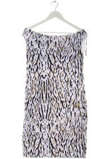 Vestido Lápiz Roidal Vestido Etuikleid Entallado Hasta la Rodilla Estampado Completo Blanco 38