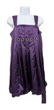 Vestido de mujer Cotton Club púrpura talla 10 poliéster elastano forrado estilo 7741