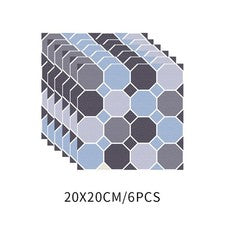 Pegatinas de pared impermeables 20 cm * 20 cm 6 piezas/juego para cocina baño decoración del hogar
