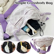 Bolso de Pecho de Gran Capacidad Informal Bolso Simple Moda Deportes Bolso Mensajero Mujeres