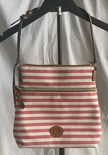 Bolso de mano Dooney Bourke a rayas para mujer nuevo sin etiquetas