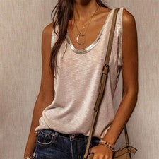 Camiseta Sin Mangas Para Mujer Topa Urbana Moda De Verano Chaleco Ancho Holgado