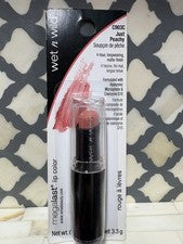 Lápiz labial Wet N Wild C903C Just Peachy Mega último color de labios nuevo en tarjeta