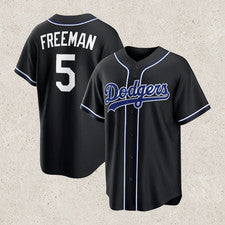 Camiseta deportiva para hombre Dodgers #5 Freeman Fashion negra 2026 impresión 3D
