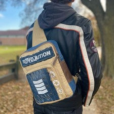 Bolso Bandolera de Lona Denim Reciclado - Bolso Mensajero Unisex Estilo Retro